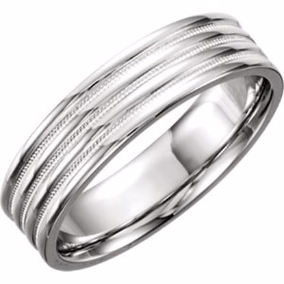 50191:235941:P Platinum 6mm Grooved Band 9mm