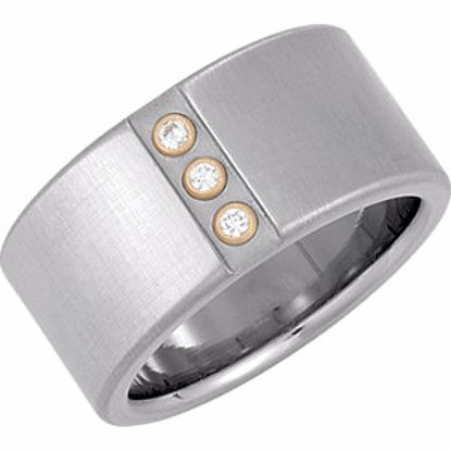 SXR001:1010:P [cv1] Spexton&trade;11mm 1/10 CTW Diamond Bezel Satin Finish Band Size 10