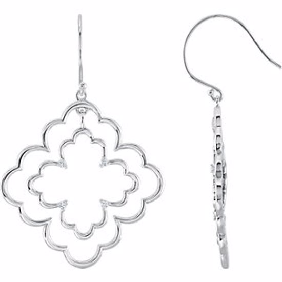 69752:100:P Sterling Silver 1/8 CTW Diamond Earrings 