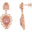 69763:101:P 14kt Rose Morganite & Pink Tourmaline Earrings