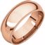 MGR10:122837:P 14kt Rose 7mm Milgrain Comfort Fit Band