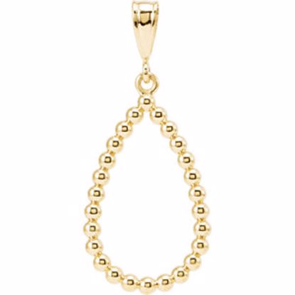85413:101:P Beaded Teardrop Silhouette Pendant