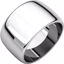 HR5:63651:P Sterling Silver 12mm Half Round Band