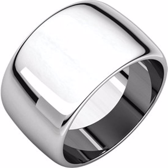 HR7.5:671:P Sterling Silver 12mm Half Round Band