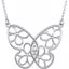 85364:1011:P Butterfly & Floral Necklace or Center