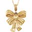 85368:105:P 14kt Yellow Bow Design 18" Necklace