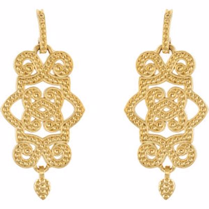 85325:108:P 14kt Yellow Granulated Design Earrings with Backs