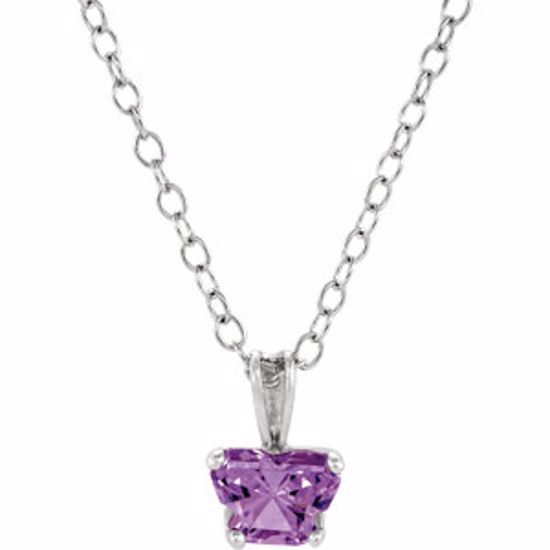 190041:12900:P 10kt White June Birthstone 14" Necklace