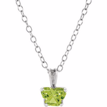 190041:13100:P 10kt White August Birthstone 14" Necklace