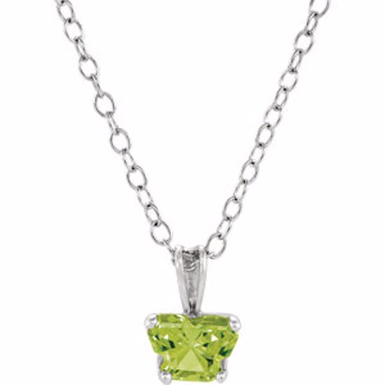 190041:13100:P 10kt White August Birthstone 14" Necklace