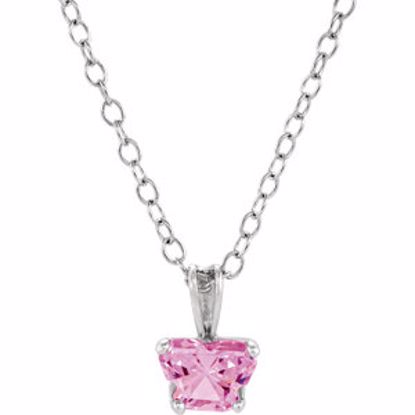 190041:13300:P 10kt White October Birthstone 14" Necklace
