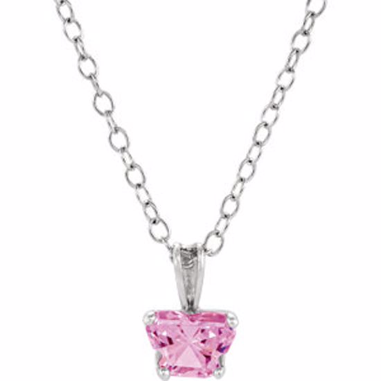 190041:13300:P 10kt White October Birthstone 14" Necklace