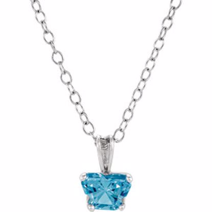 190041:13500:P 10kt White December Birthstone 14" Necklace