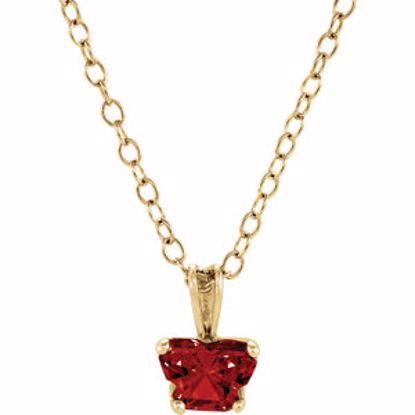 190041:10000:P 10kt Yellow January Birthstone 14" Necklace