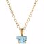 190041:10200:P 10kt Yellow March Birthstone 14" Necklace