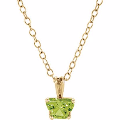 190041:10700:P 10kt Yellow August Birthstone 14" Necklace