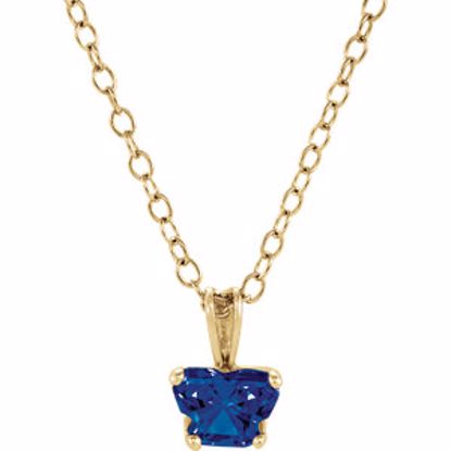 190041:10800:P 10kt Yellow September Birthstone 14" Necklace