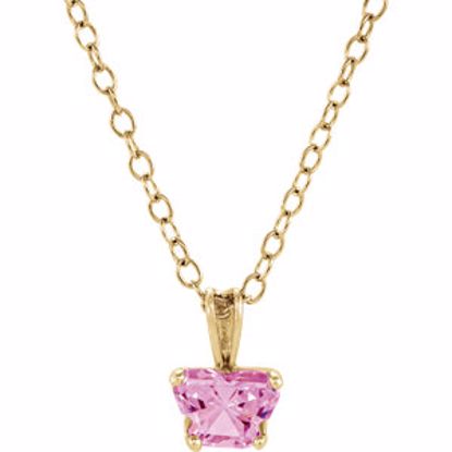 190041:10900:P 10kt Yellow October Birthstone 14" Necklace