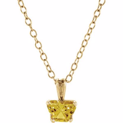 190041:11000:P 10kt Yellow November Birthstone 14" Necklace
