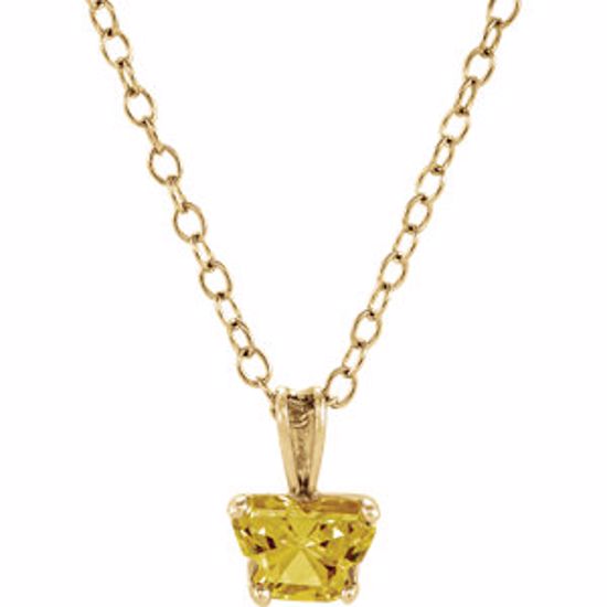 190041:11000:P 10kt Yellow November Birthstone 14" Necklace