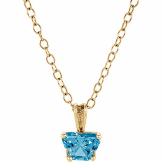 190041:11100:P 10kt Yellow December Birthstone 14" Necklace