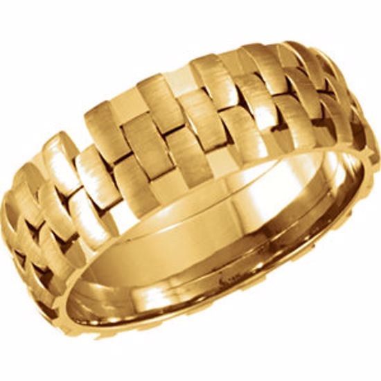 50983:291:P 10kt Yellow 8mm Pierced Band Size 10.5