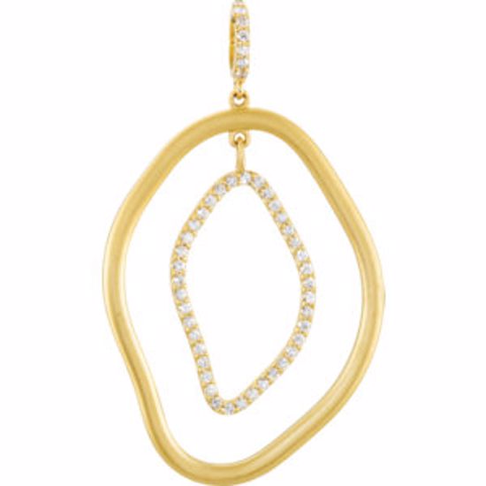 85316:60000:P 1 1/6 CTW Geometric Diamond Pendant Enhancer