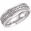 50635:40036:P Platinum 6.75mm Hand-Woven Band Size 9.5