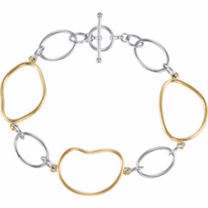 BRC740:1000:P Two-Tone Open Silhouette Bracelet