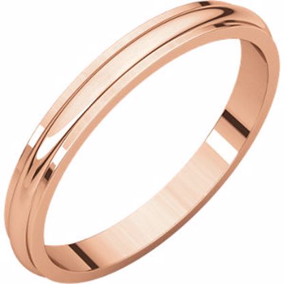 HRE5:32962:P 14kt Rose 2.5mm Half Round Edge Band