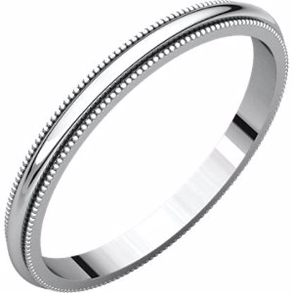 MG5:615:P 14kt White 2mm Milgrain Band