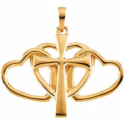 R41575:1000030:P 10kt Yellow Covenant Hearts&trade; Pendant with Packaging