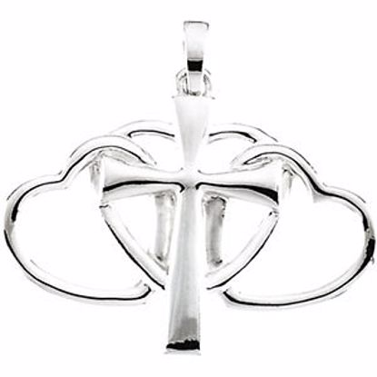 R41575:1000040:P 10kt White Covenant Hearts&trade; Pendant with Packaging