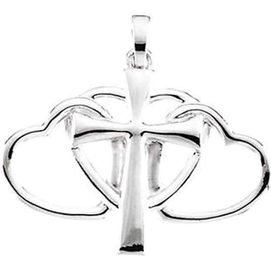 R41575:1000040:P 10kt White Covenant Hearts&trade; Pendant with Packaging