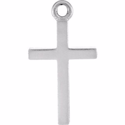 R45321:1001:P 14kt White Cross Charm