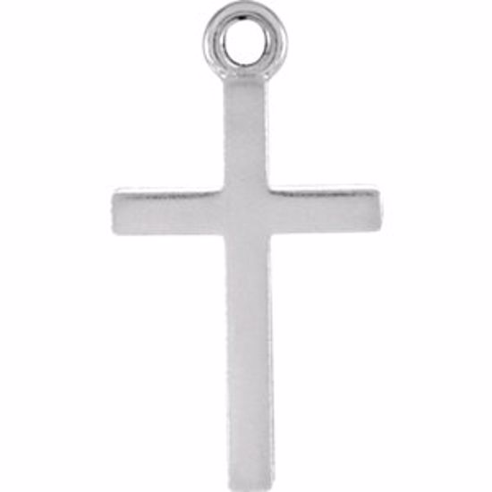 R45321:1001:P 14kt White Cross Charm