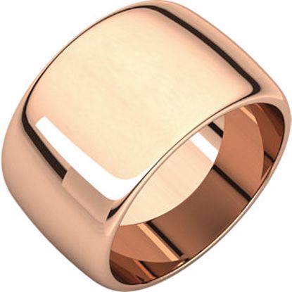 HR11:63658:P 14kt Rose 12mm Half Round Band