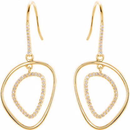85309:60005:P 14kt Yellow 3/8 CTW Diamond Earrings