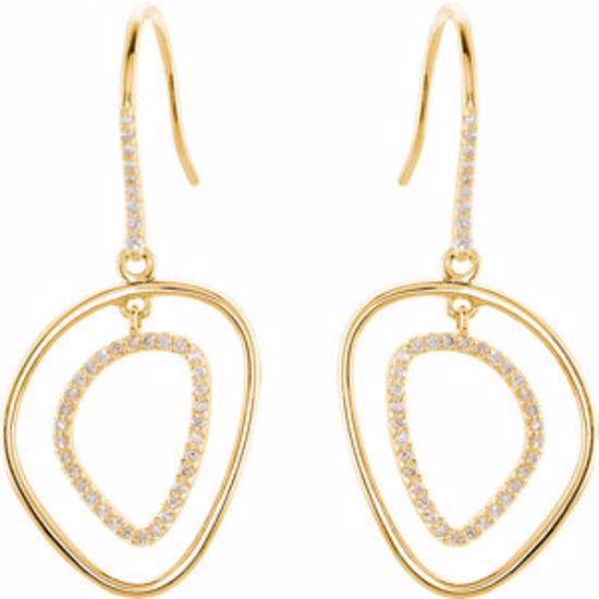 85309:60005:P 14kt Yellow 3/8 CTW Diamond Earrings