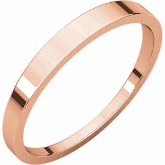 FT9:188608:P 14kt Rose 3mm Flat Tapered Band
