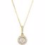 85304:60007:P 14kt Yellow 1 1/4 CTW Diamond Halo-Styled 18" Necklace