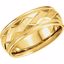 50184:301123:P 10kt Yellow 7mm Design Band Size 12.5