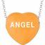 85503:263:P Sweethearts® Orange Enamel "Angel" 16" Necklace with Gift Box
