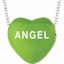 85503:265:P Sweethearts® Green Enamel "Angel" 16" Necklace with Gift Box
