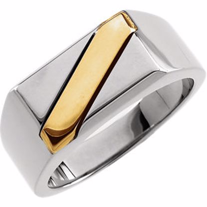 9615:136406:P 10kt Two-Tone Band