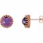 28503:60000:P 14kt Rose 8mm Round Amethyst Earrings 