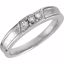 650004:102:P Sterling Silver .02 CTW Diamond Illusion Band Size 7