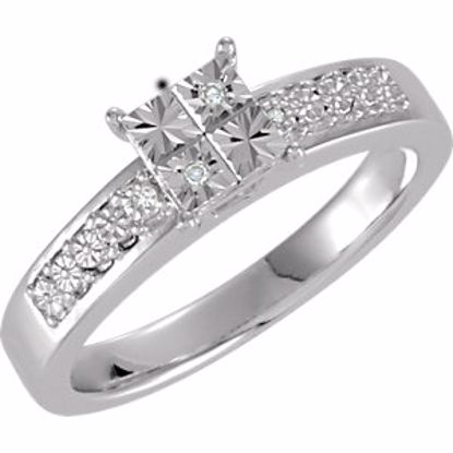 650026:101:P .02 CTW Diamond Illusion Engagement Ring