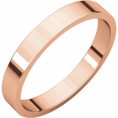F9.5:102:P 14kt Rose 3mm Flat Band