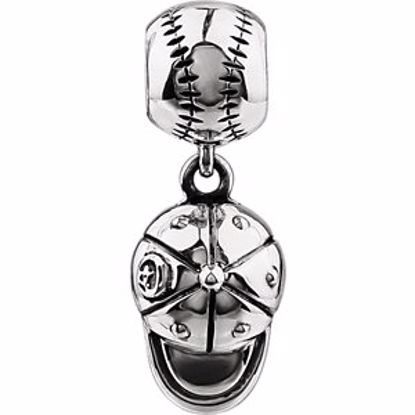 28597:101:P Sterling Silver 22x8.3mm Cap Dangle
